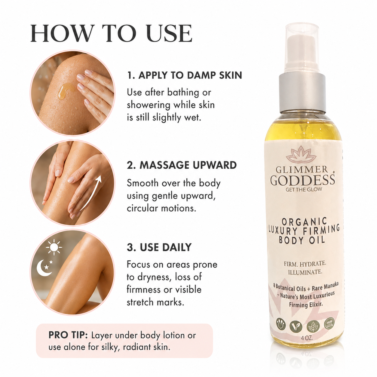 Organic Luxury Firming Body Oil – Anti-Aging Treatment