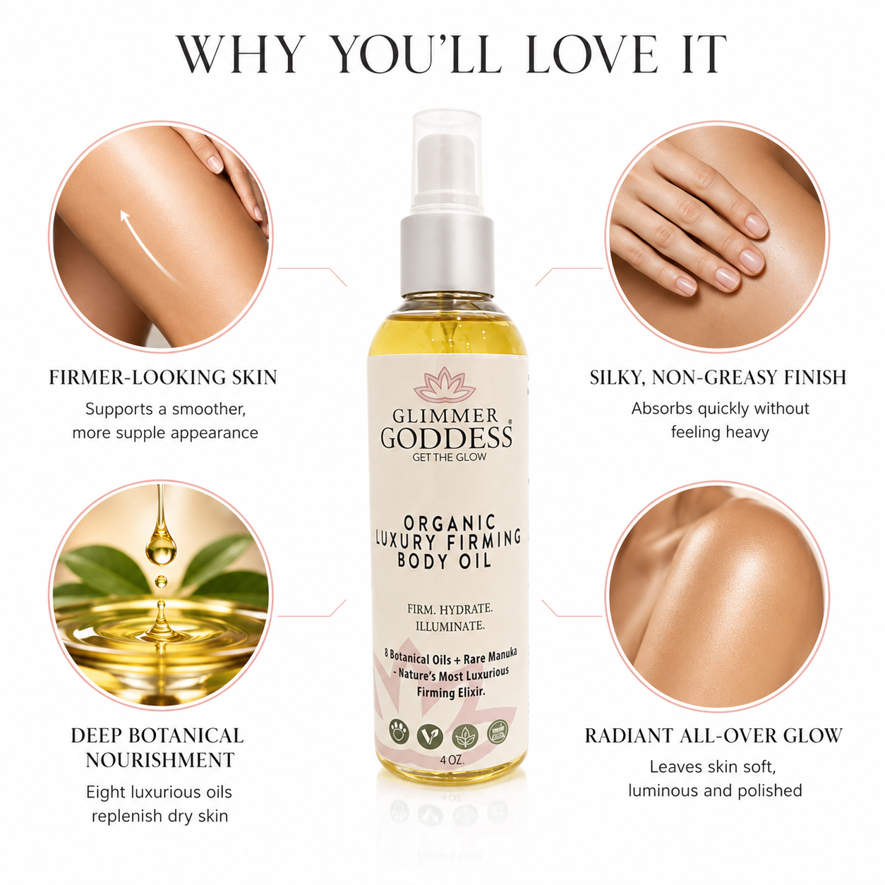 Organic Luxury Firming Body Oil – Anti-Aging Treatment