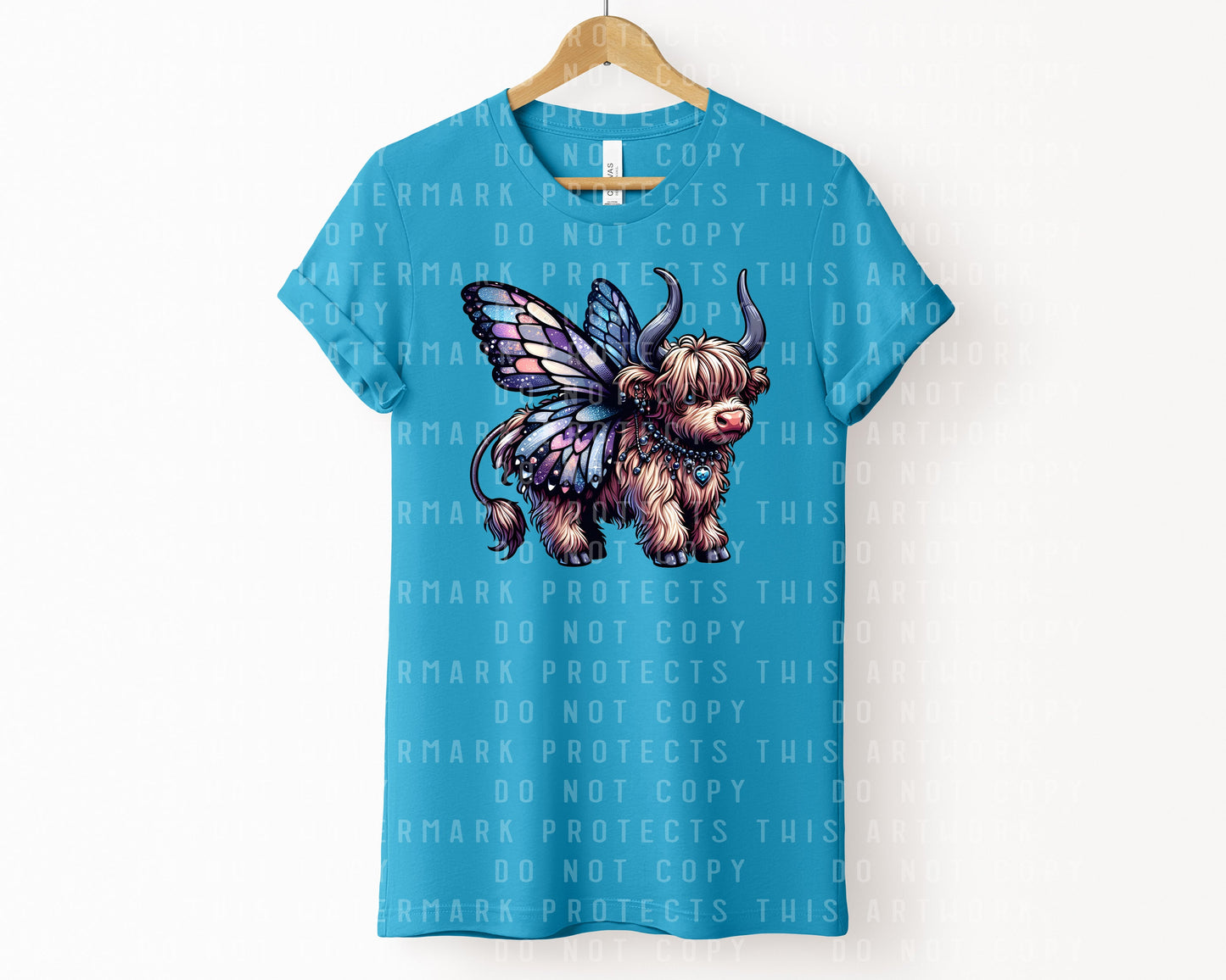 Goth Fairy Highland Cow Graphic Tee