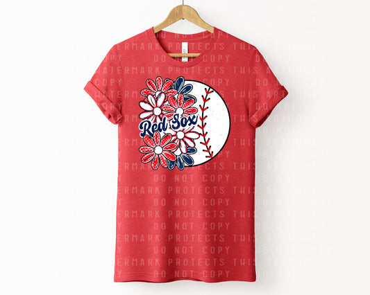 Red Sox Floral Graphic Tee