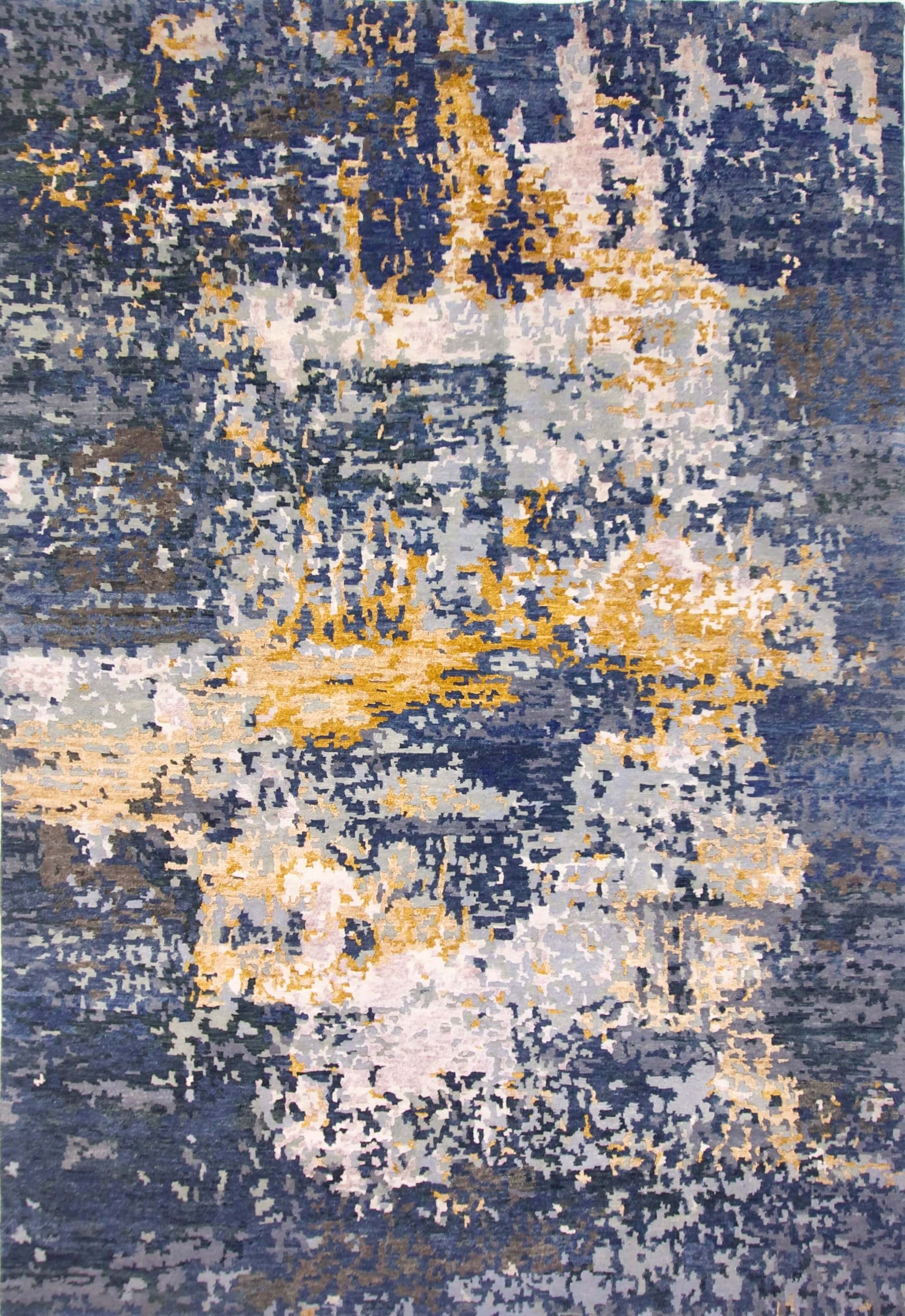 Contemporary Abstract (6x9) blue/gold-0