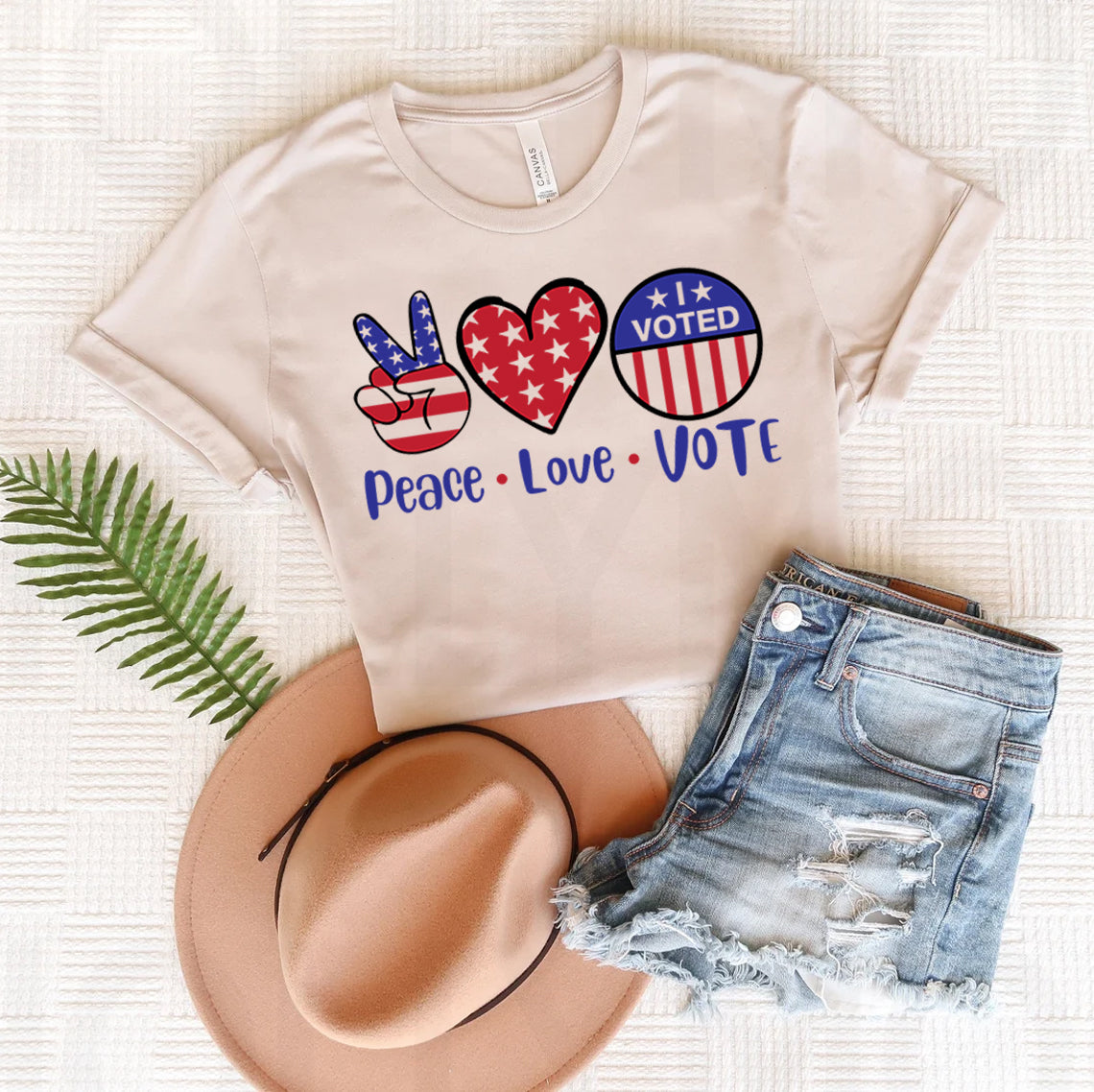 Peace Love Vote Graphic Tee