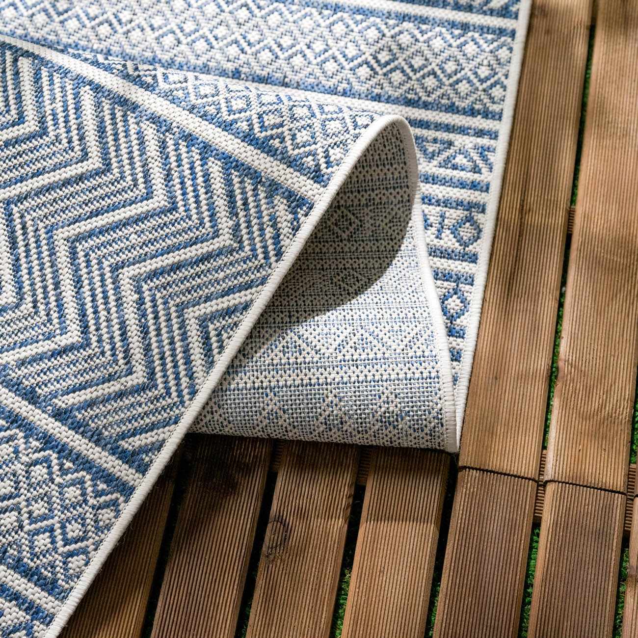 Madras Light Blue Green All Over Performance Area Rug-4