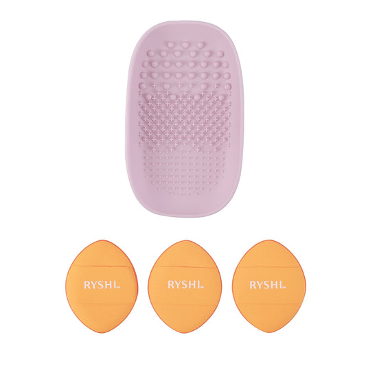 Precision & Care Beauty Bundle: Finger Beauty Blenders + Brush Cleaning Tool-0