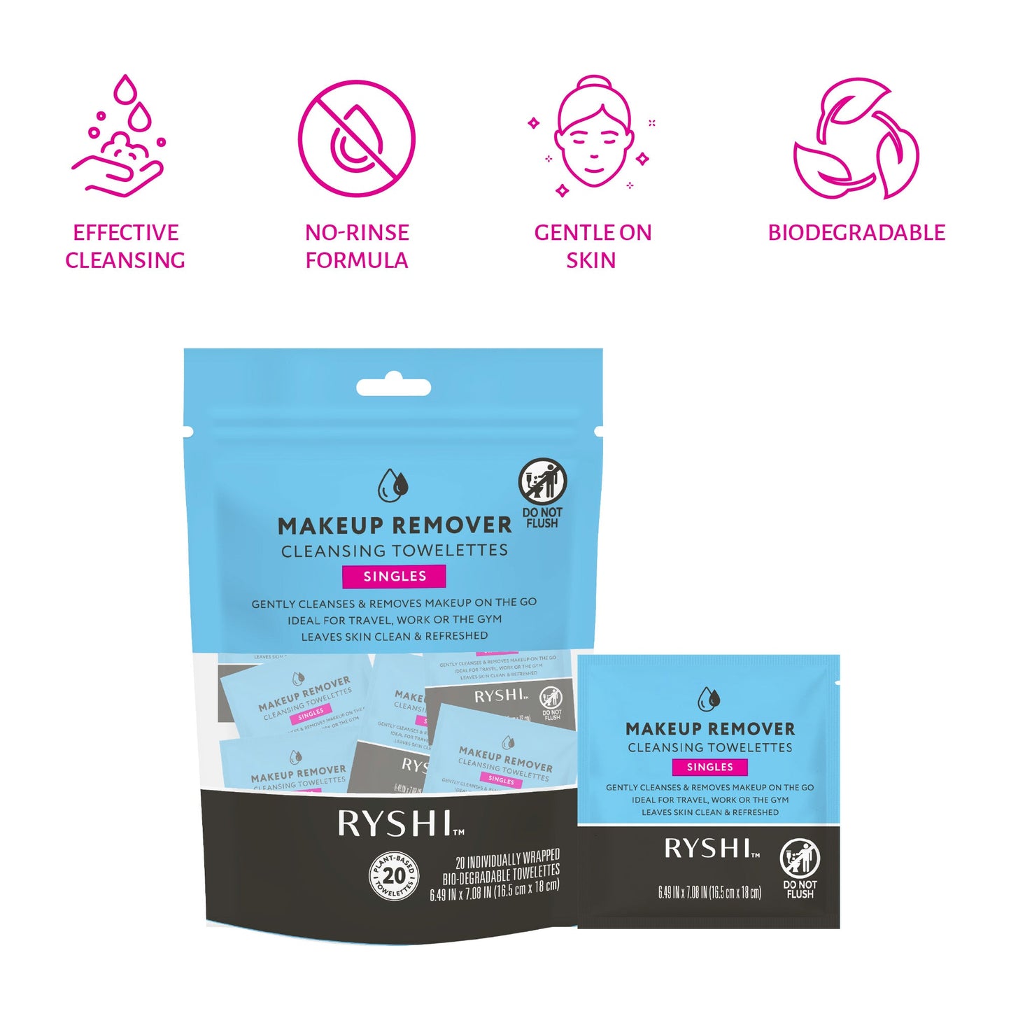 Complete Clean Beauty Bundle: Reusable Makeup Remover Cloths + Makeup Remover Cleansing Towelettes-1