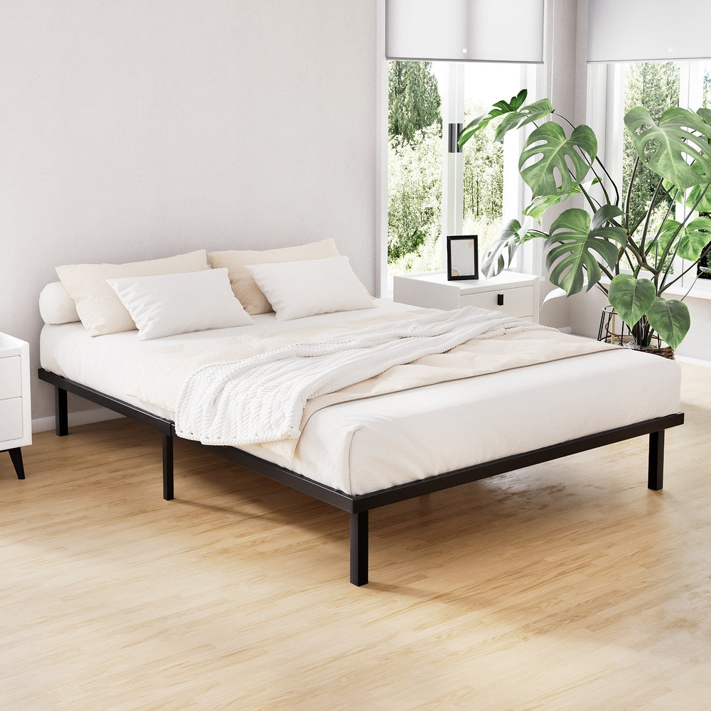NNEDSZ Artiss Bed Frame Double Size Metal Bed Frame TED-0