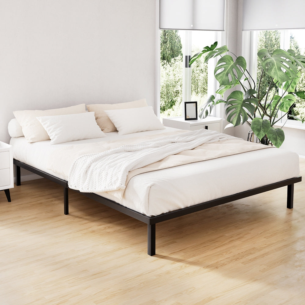 NNEDSZ Artiss Bed Frame Queen Size Metal Bed Frame TED-0