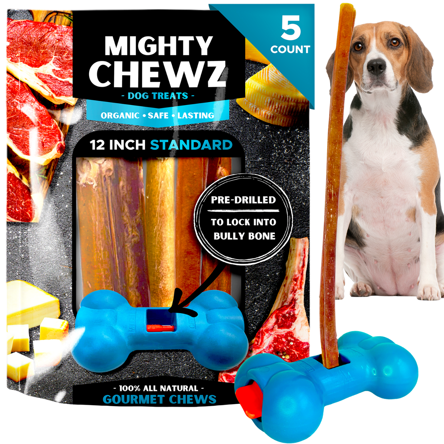 12" Standard Bully Sticks - Bully Bone Included-0