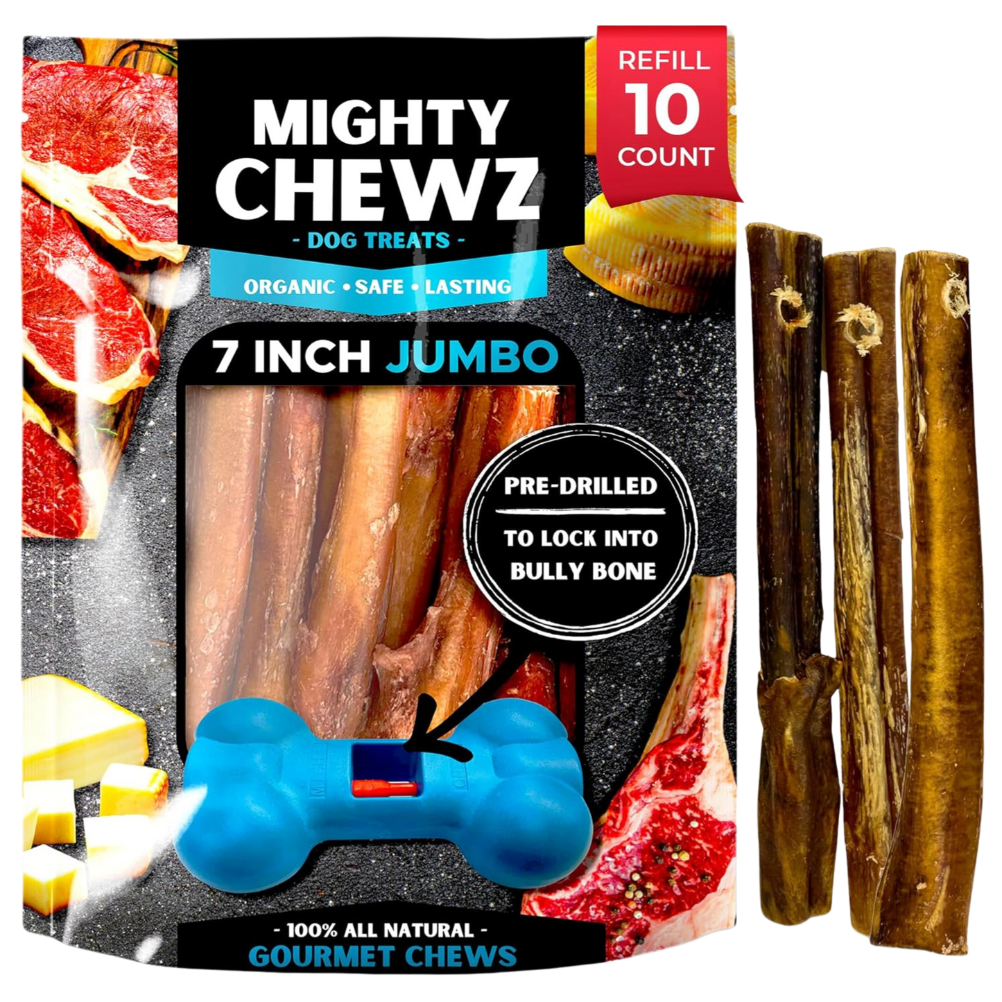 7" Jumbo Bully Sticks - Refill Pack-5