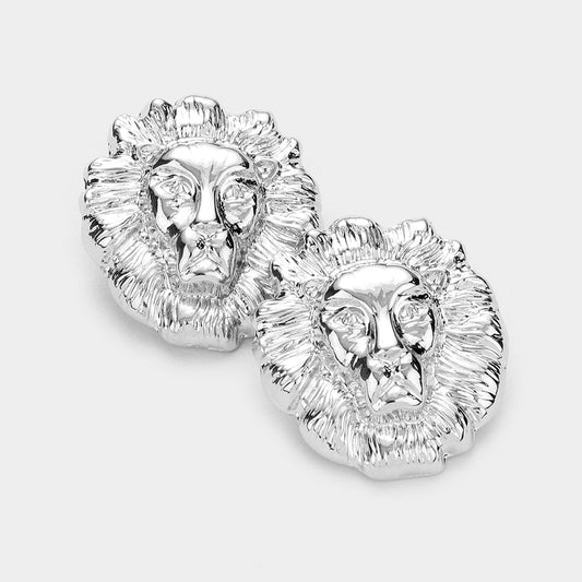 Metal Lion Earrings