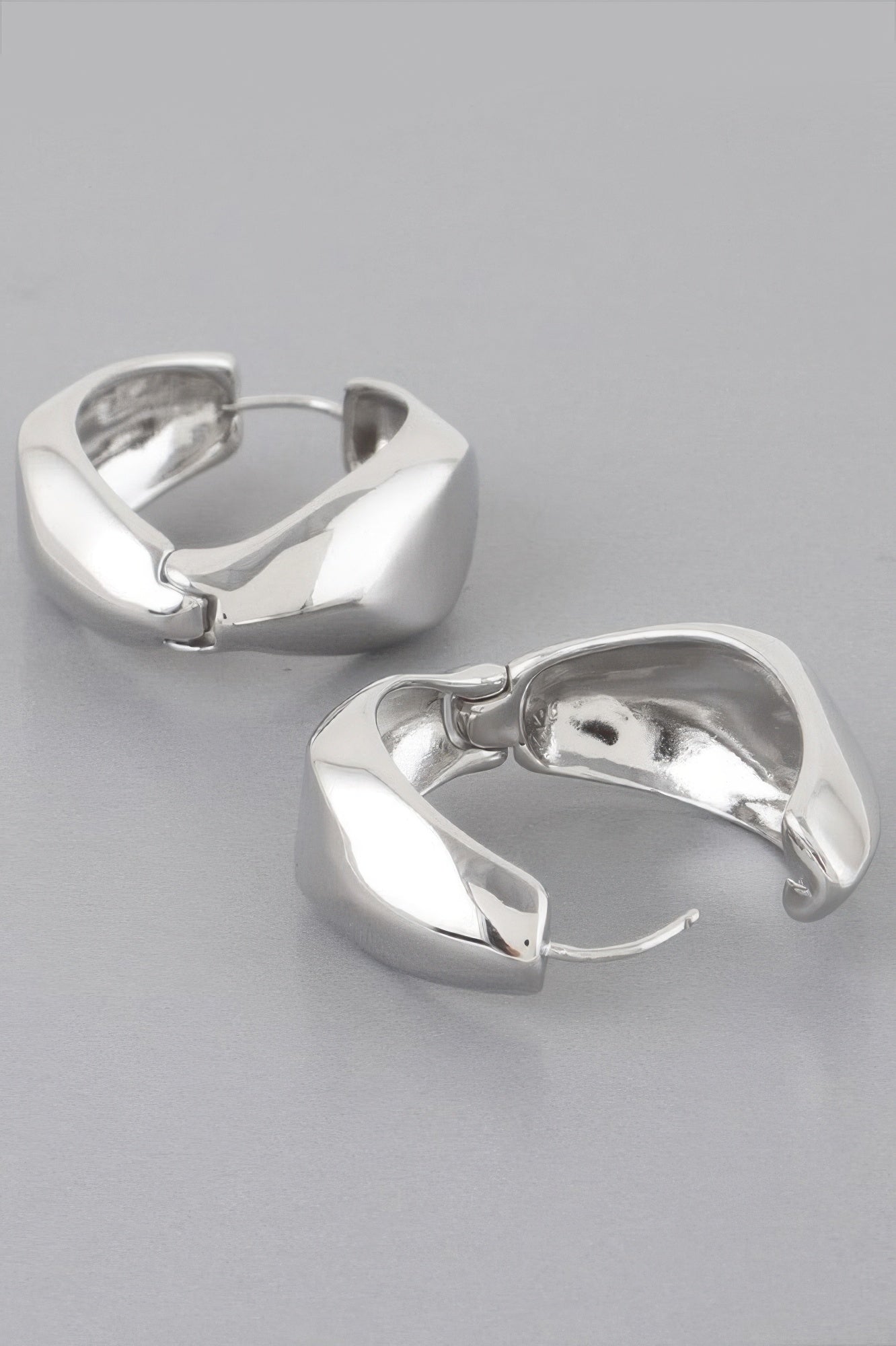 MEATPACKING Abstract Edge Hoop Earrings: NYFW BYMANYC ® New York-0