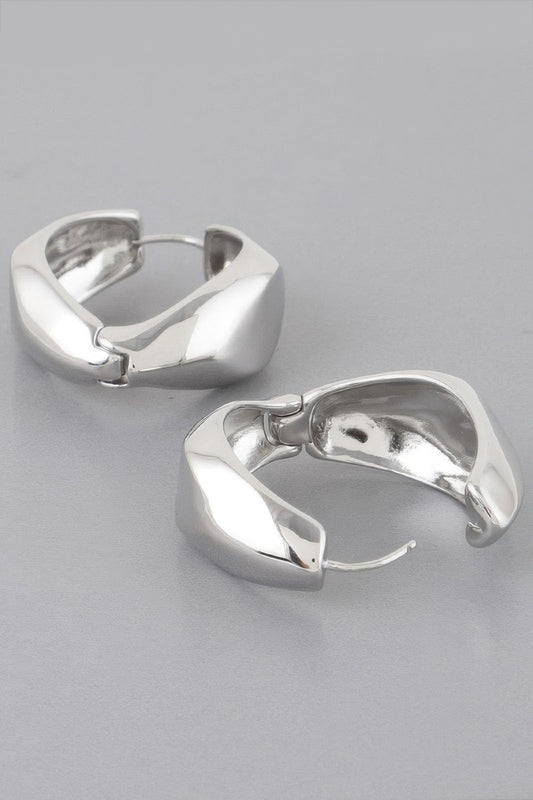MEATPACKING Abstract Edge Hoop Earrings: NYFW BYMANYC ® New York-0