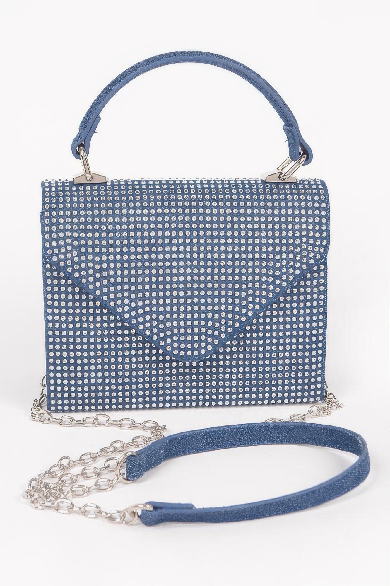MEATPACKING Hot Fix Stone Denim Top Handle Bag: BYMANYC ® New York-1