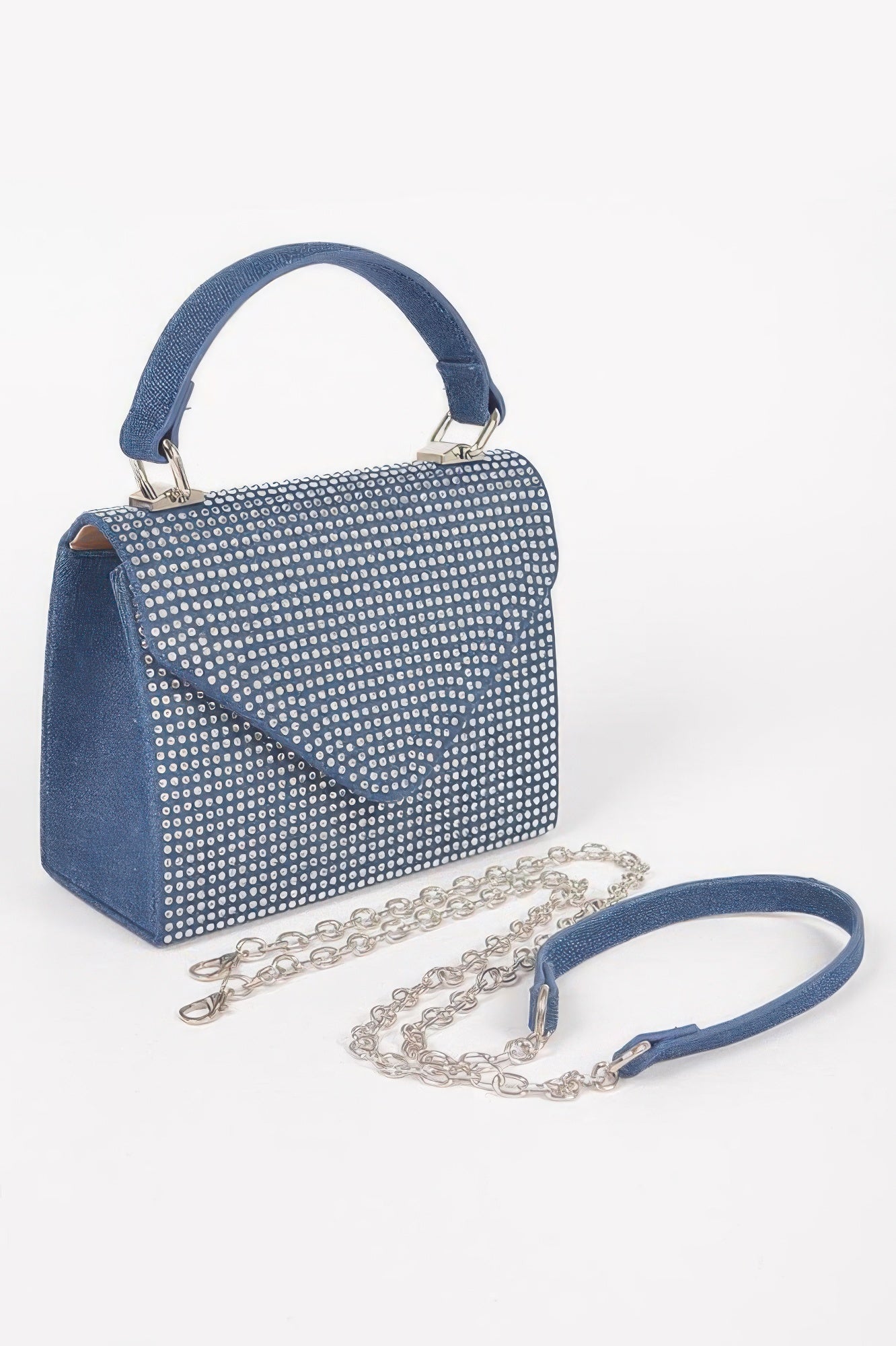 MEATPACKING Hot Fix Stone Denim Top Handle Bag: BYMANYC ® New York-2