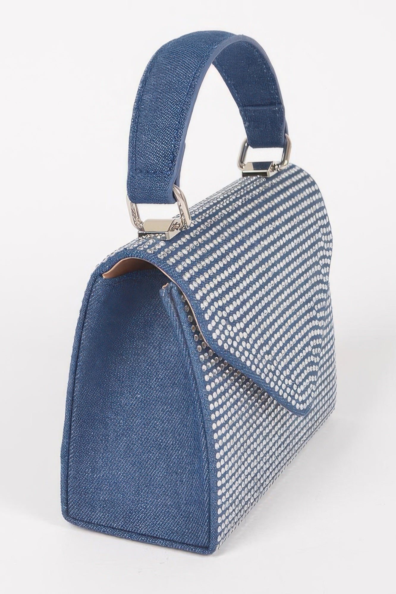 MEATPACKING Hot Fix Stone Denim Top Handle Bag: BYMANYC ® New York-3