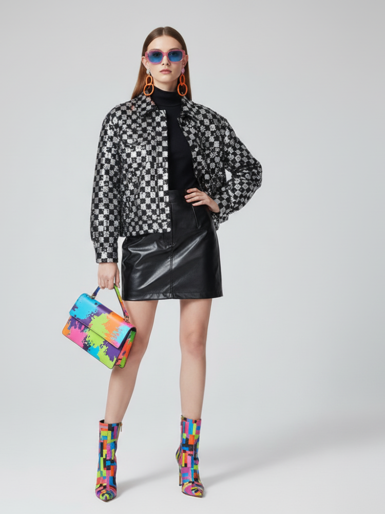 MEATPACKING Sequin Tuxedo Blazer Jacket BYMANYC ® New York-1