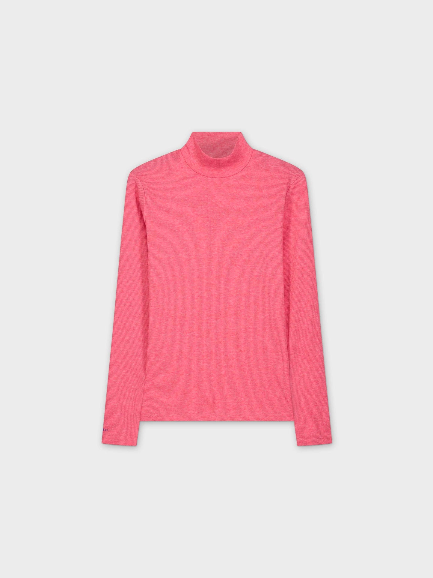 HEATHERED TURTLENECK-HOT PINK-0