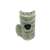 Ceramic Tea Light Oil Burner - Bamboo with Stone- Gray