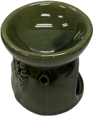 Ceramic Tea Light Oil Burner - Buddha Face Relief - Random Color