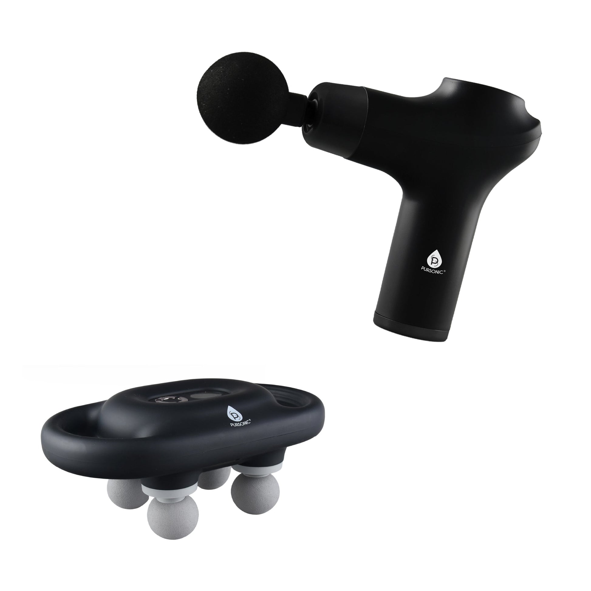 Percussion Powerhouse: 9-Speed Professional & 3-Speed Portable Massage Gun Set-0