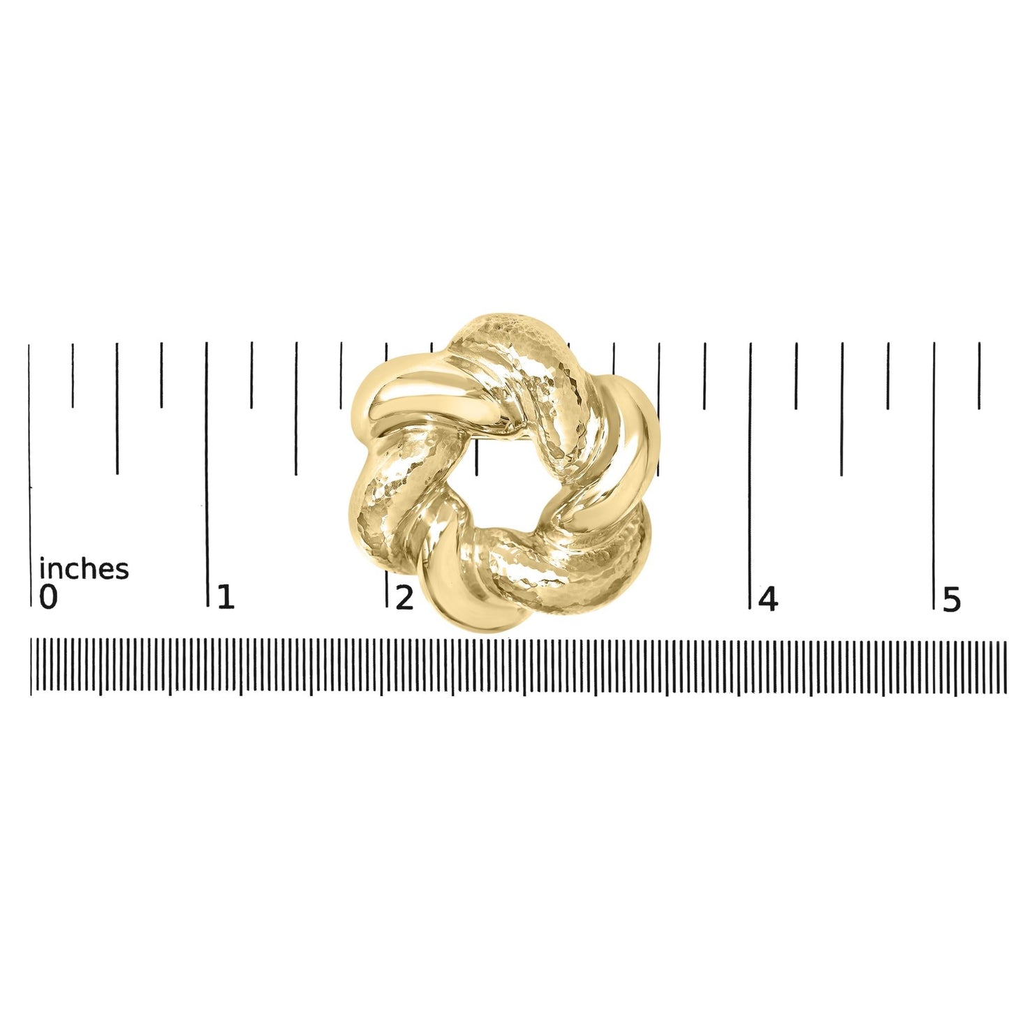 18K Yellow Gold Sculpted Knot Brooch-4