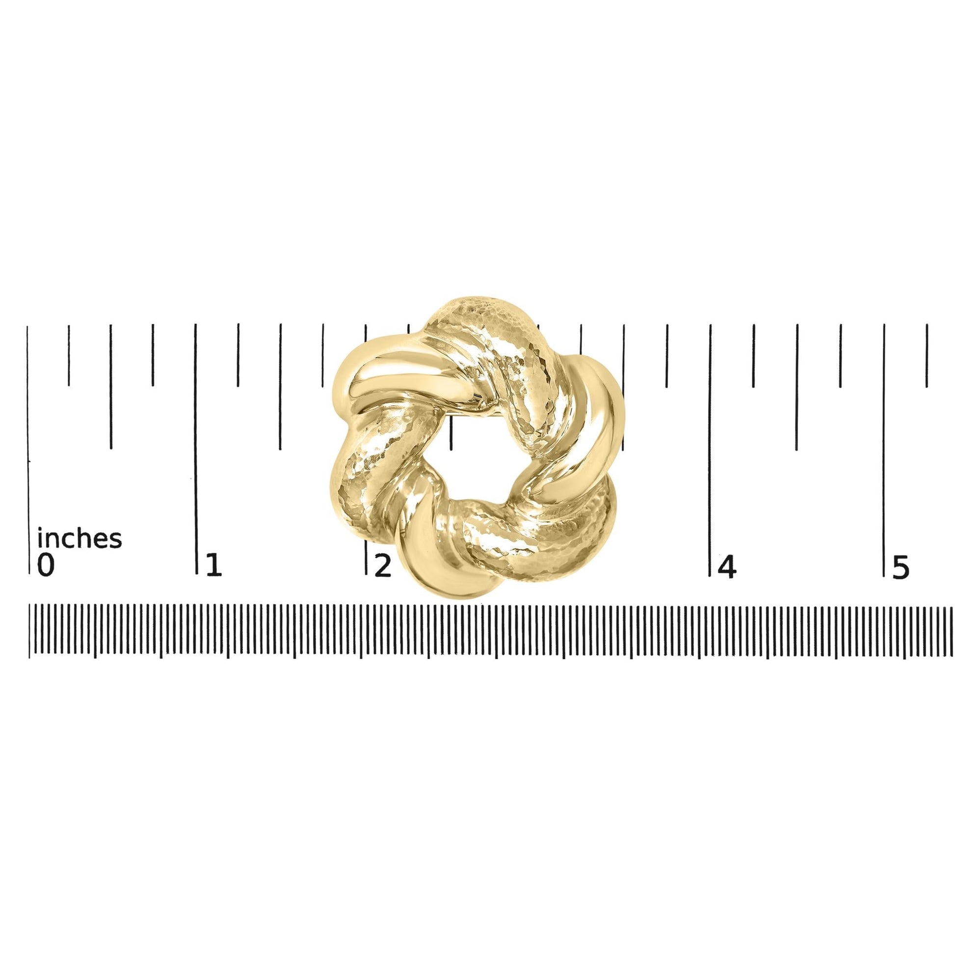 18K Yellow Gold Sculpted Knot Brooch-4