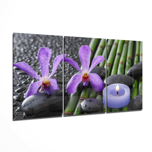 Purple Orchid Mega Glass Wall Art-0