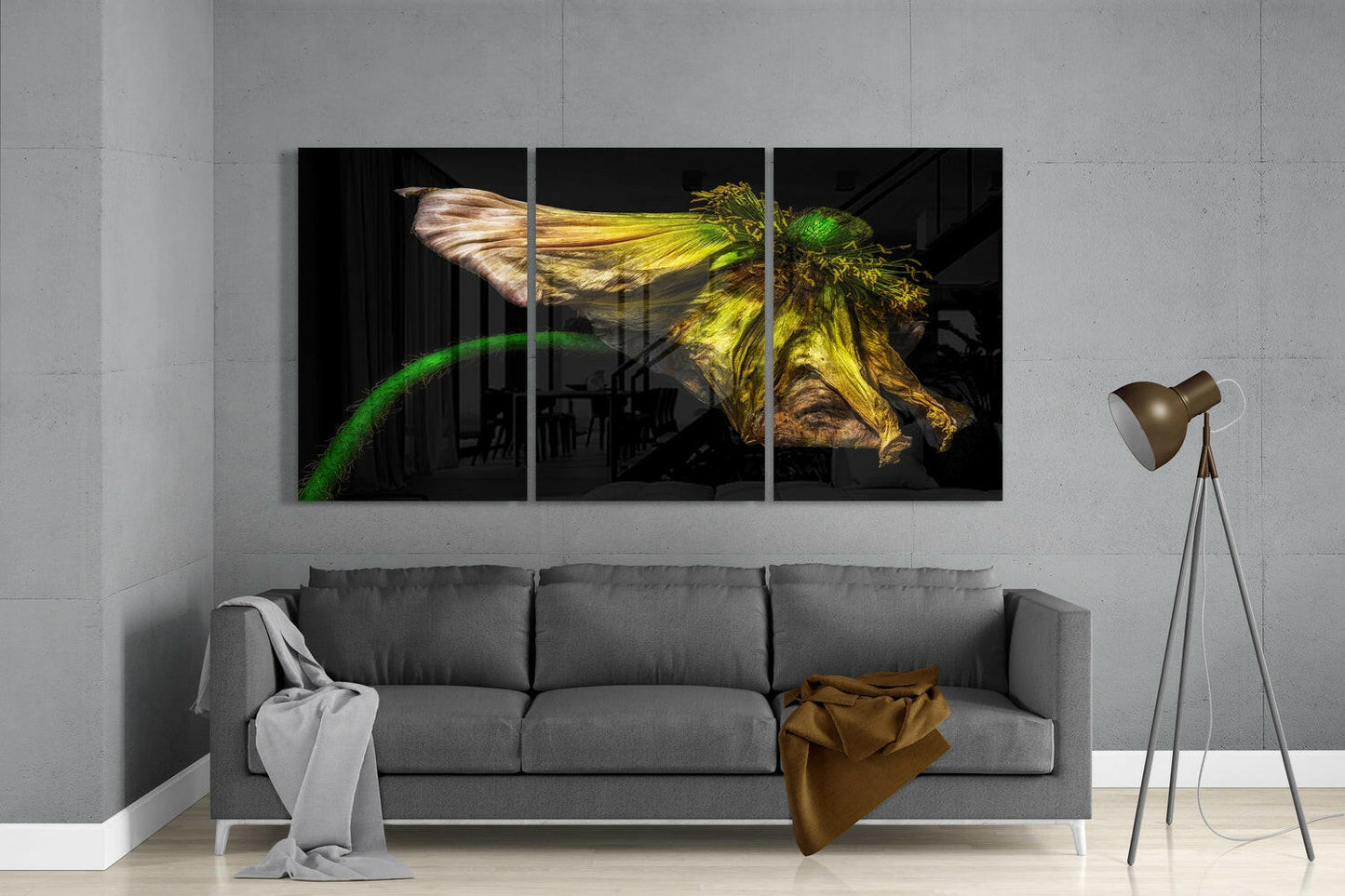 Macro Flower Glass Wall Art