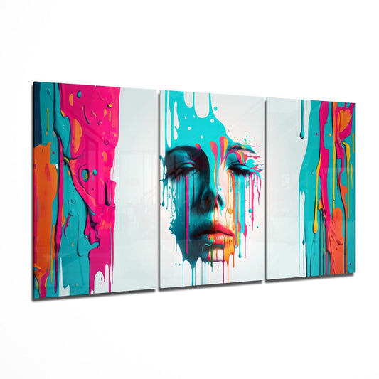 Face of Her Mega Glass Wall Art