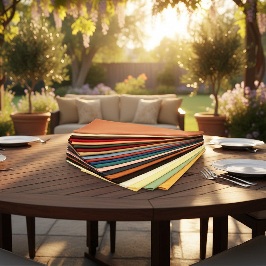 MJS 100% Spun Polyester 2 PLY Round Table Linens-0