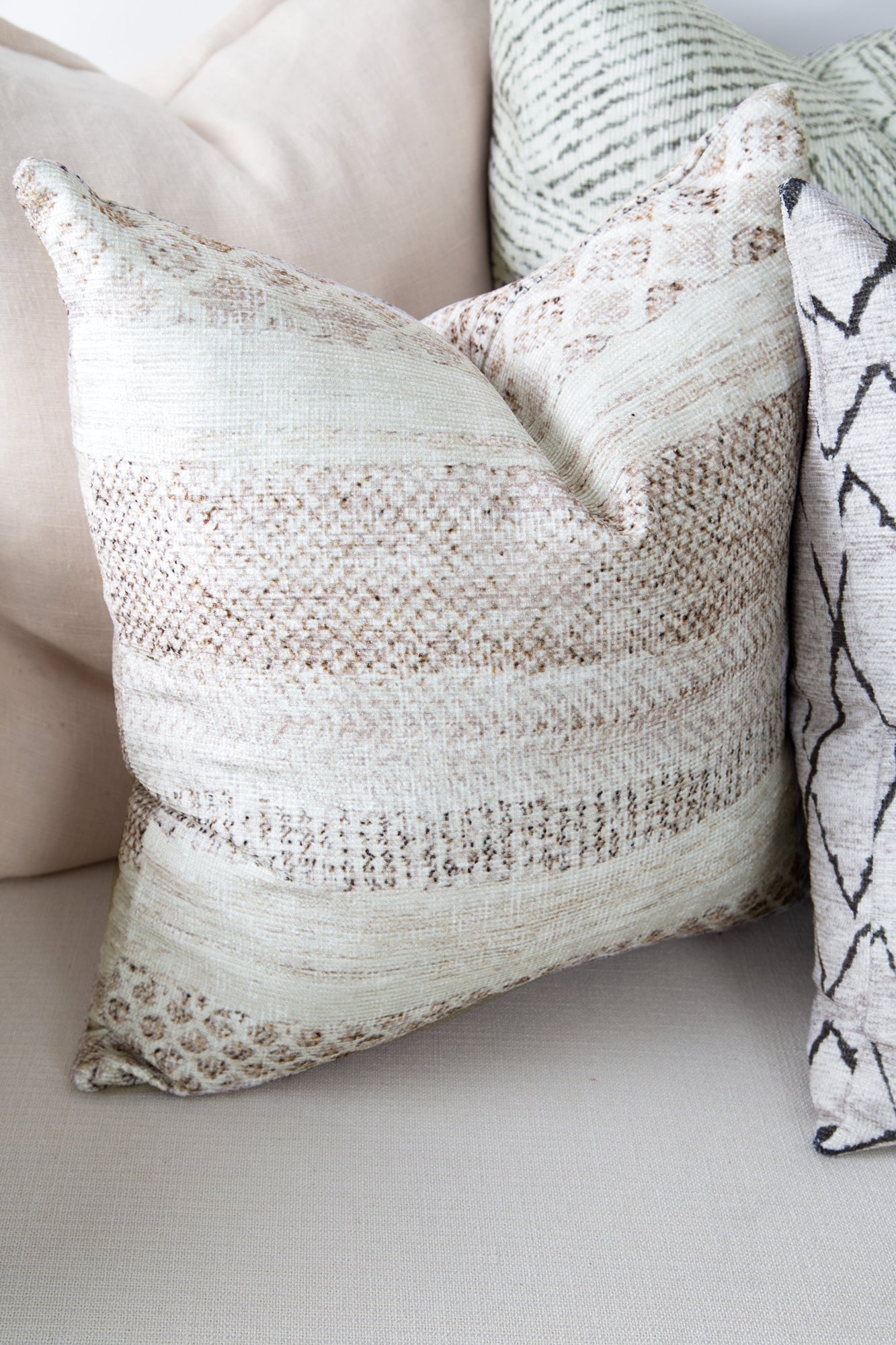 Mojave Lines Desert in Grey Pillow-1