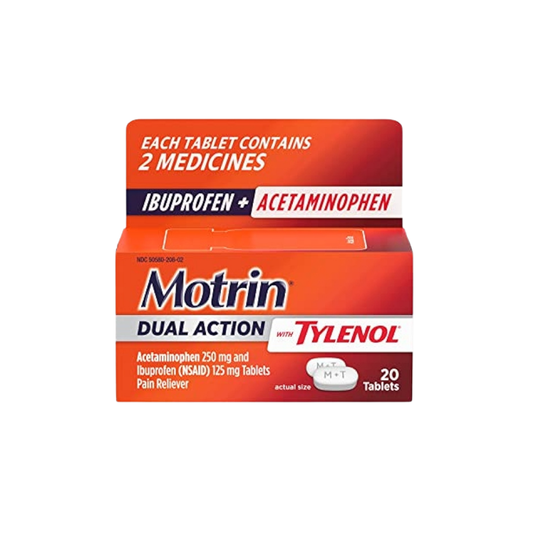 Motrin® + Tylenol™ Dual Action Pain Relief Tablets (20 ct)