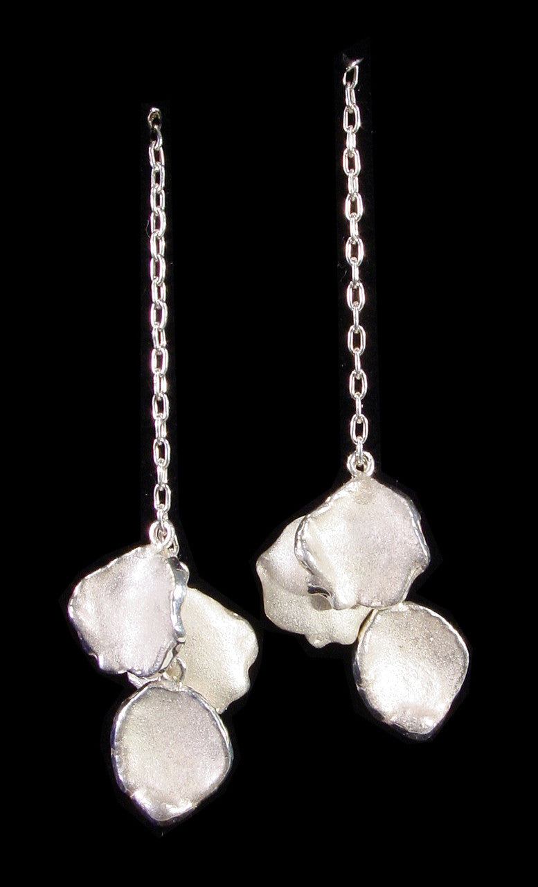Metal Petals: 7 Petal Necklace-Sterling Silver with plate options-4