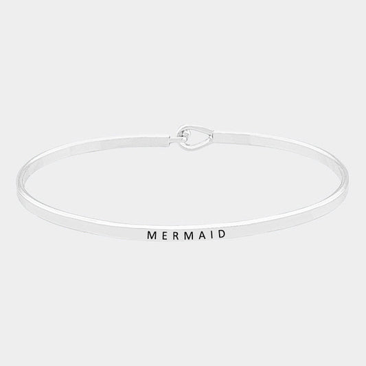 "Mermaid" Brass thin metal hook bracelet