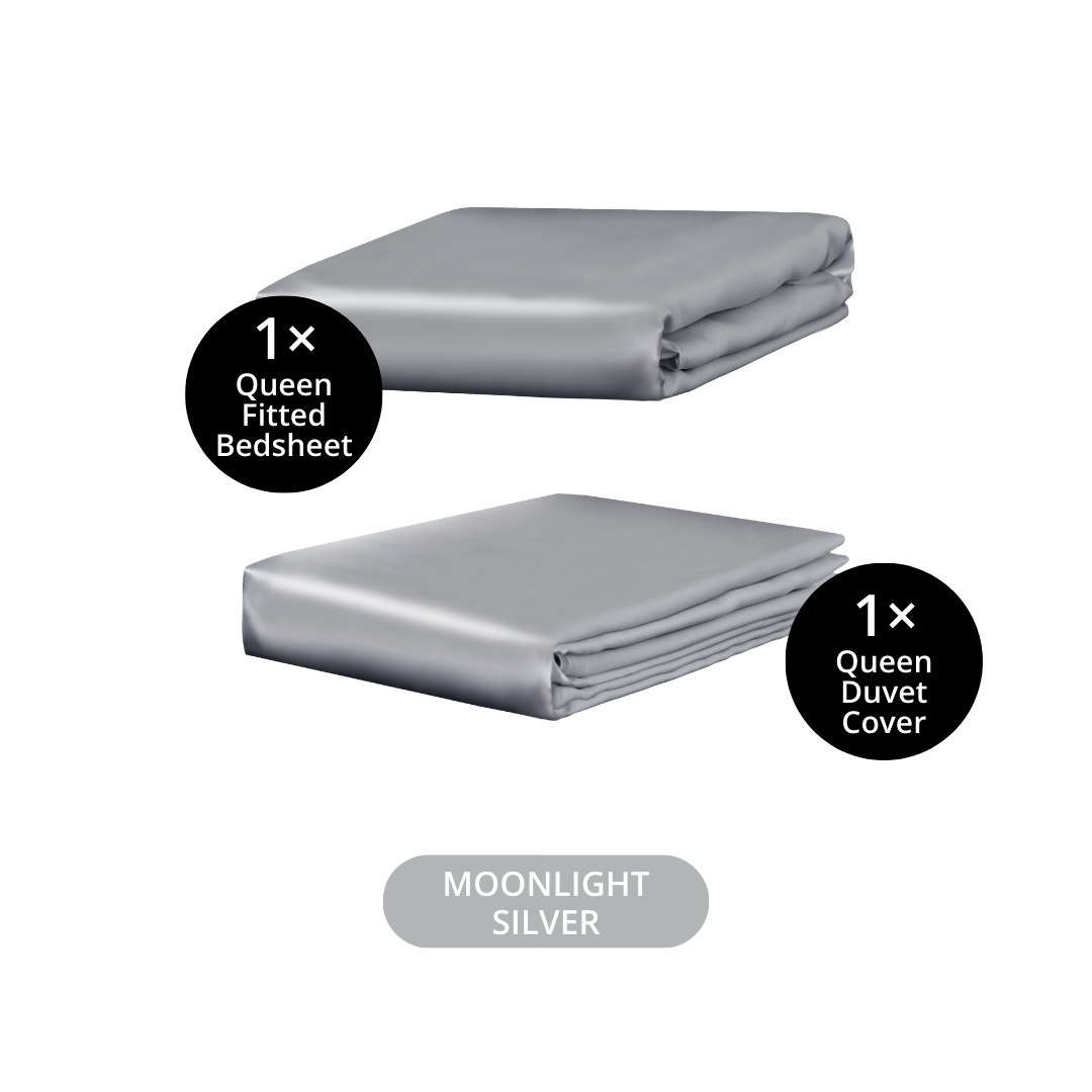 Queen 2 Piece Silk Bedding Set-1