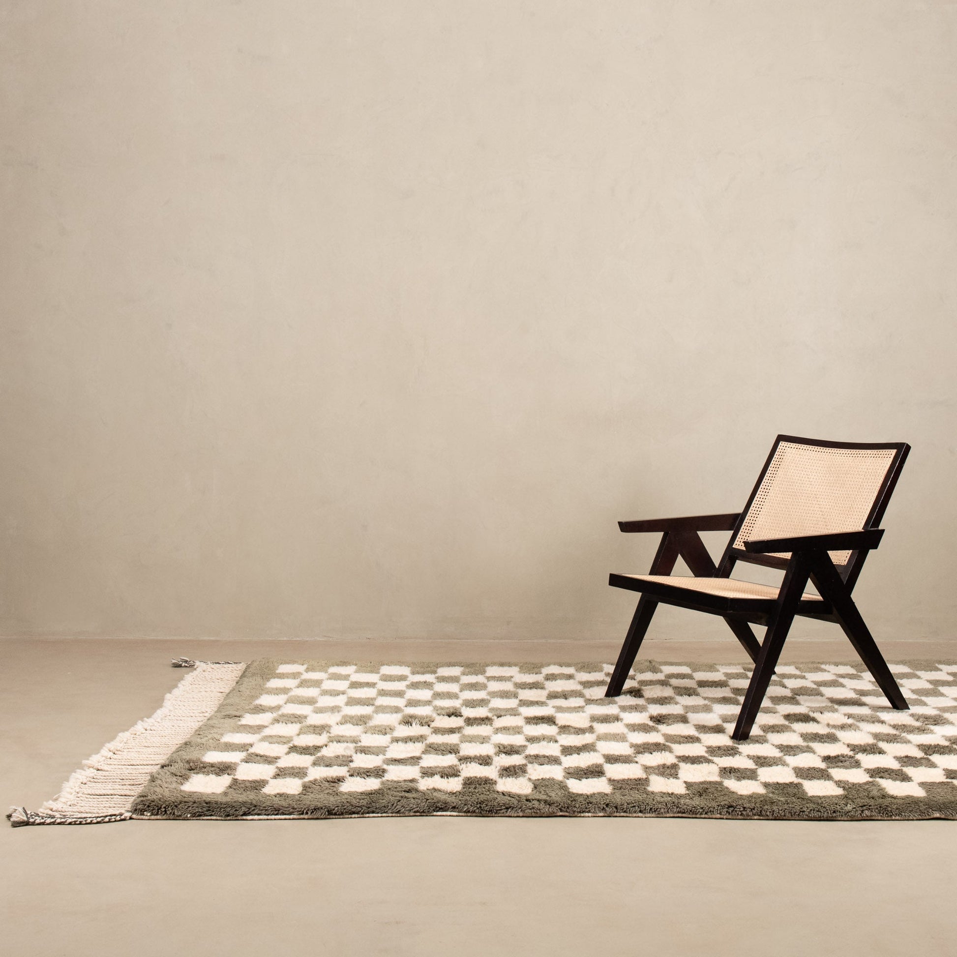 Checkered Garden - Luxury Shag Moroccan Rug-1