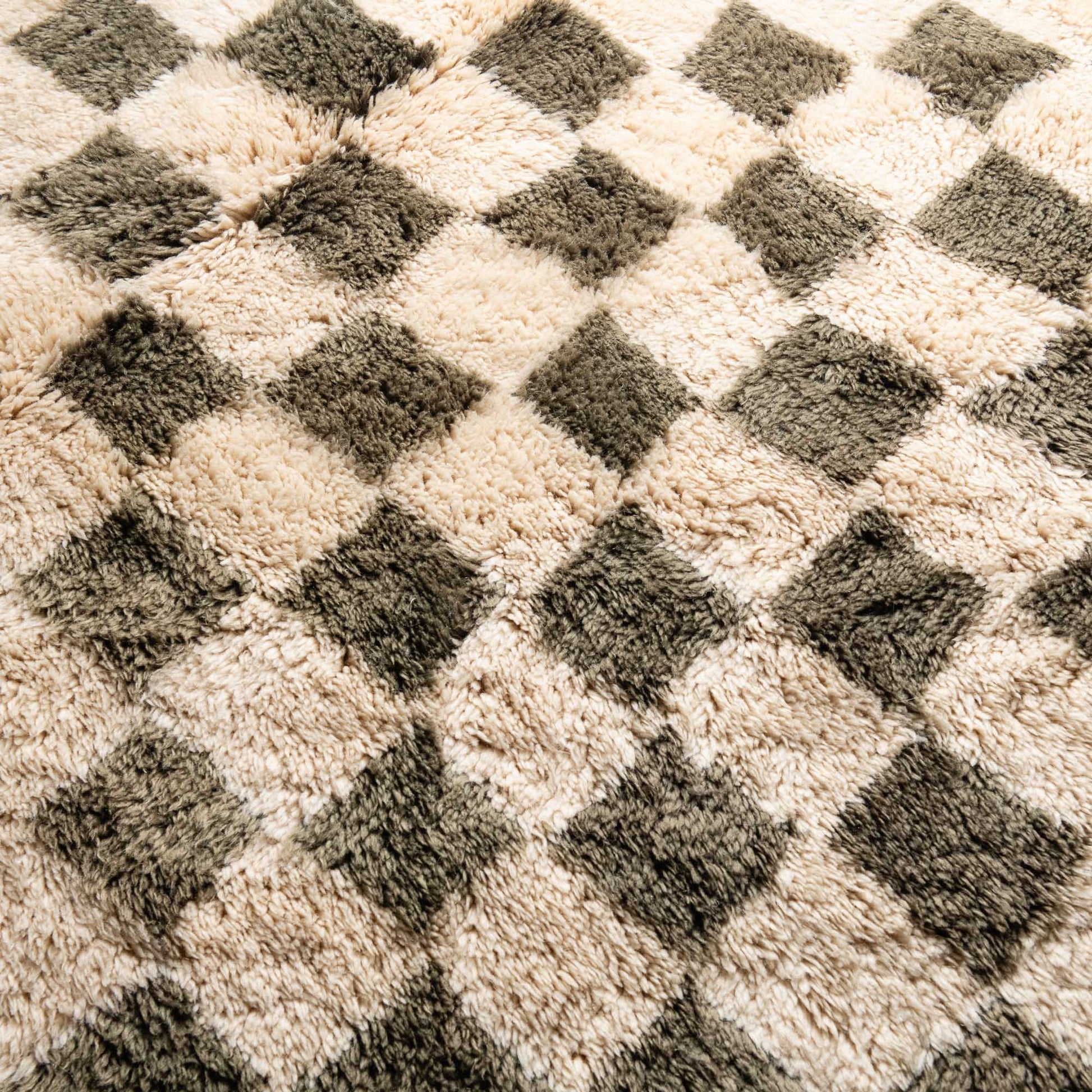 Checkered Garden - Luxury Shag Moroccan Rug-2