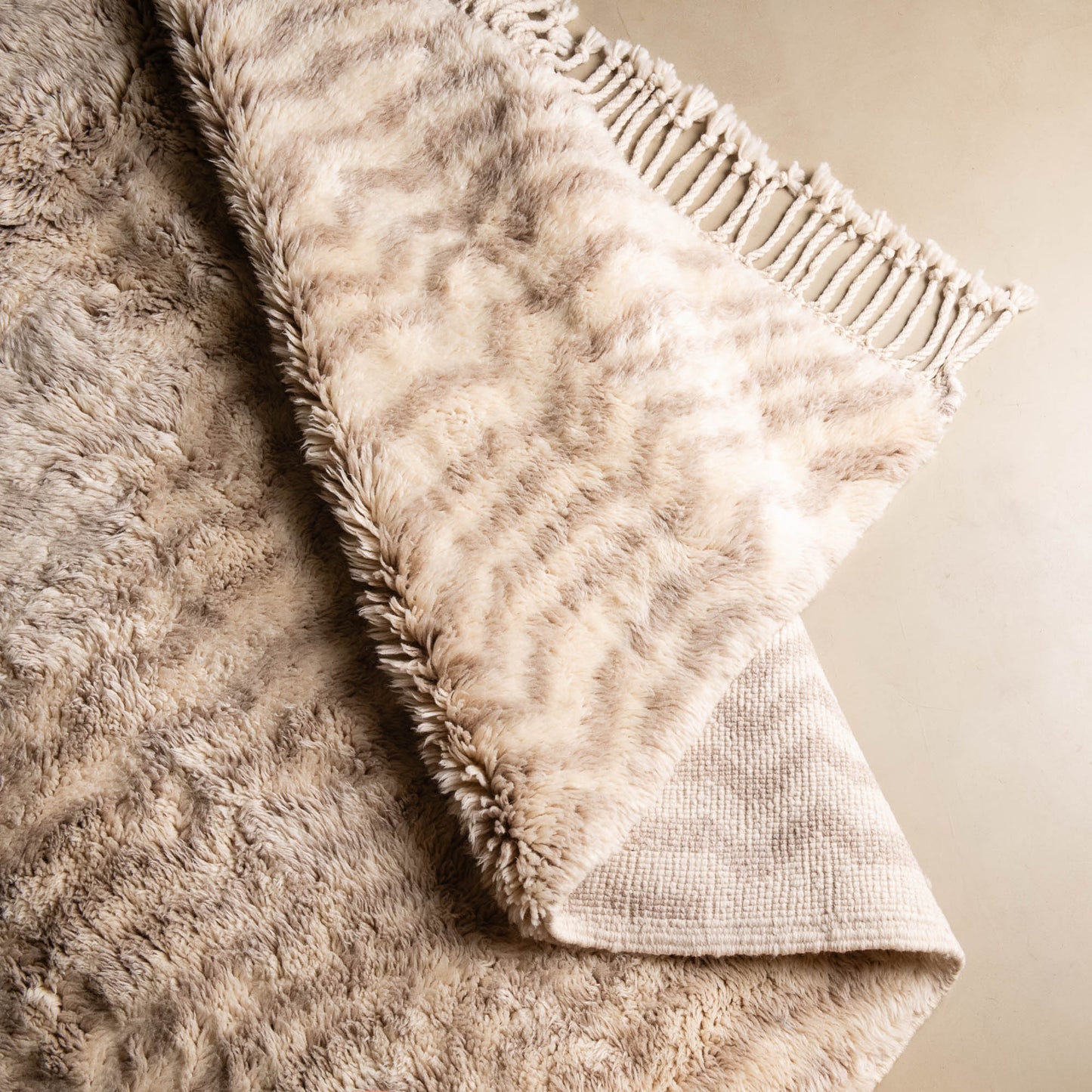 Sandy Blonde - Luxury Shag Moroccan Rug-3