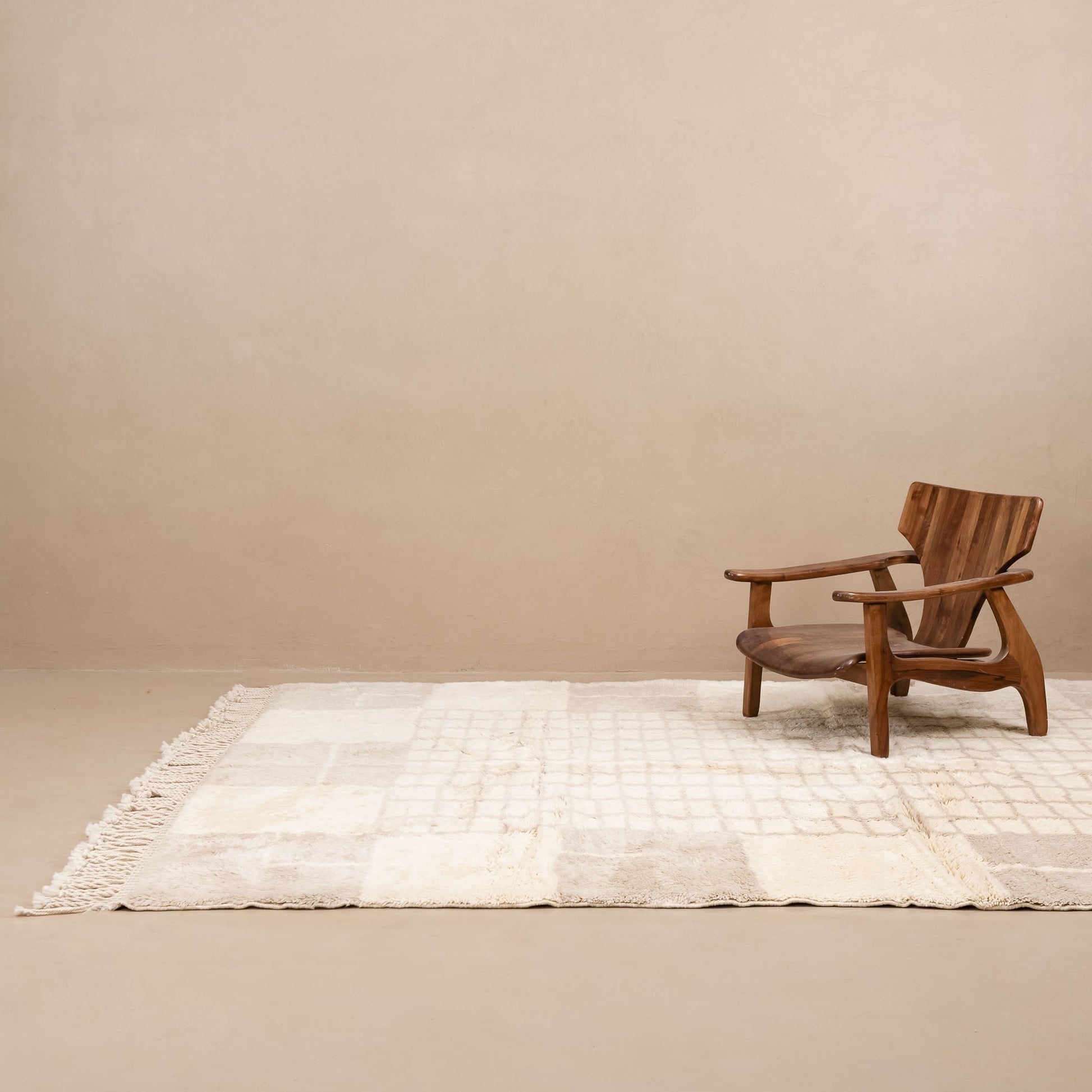Silver Lattice - Luxury Shag Moroccan Rug-1