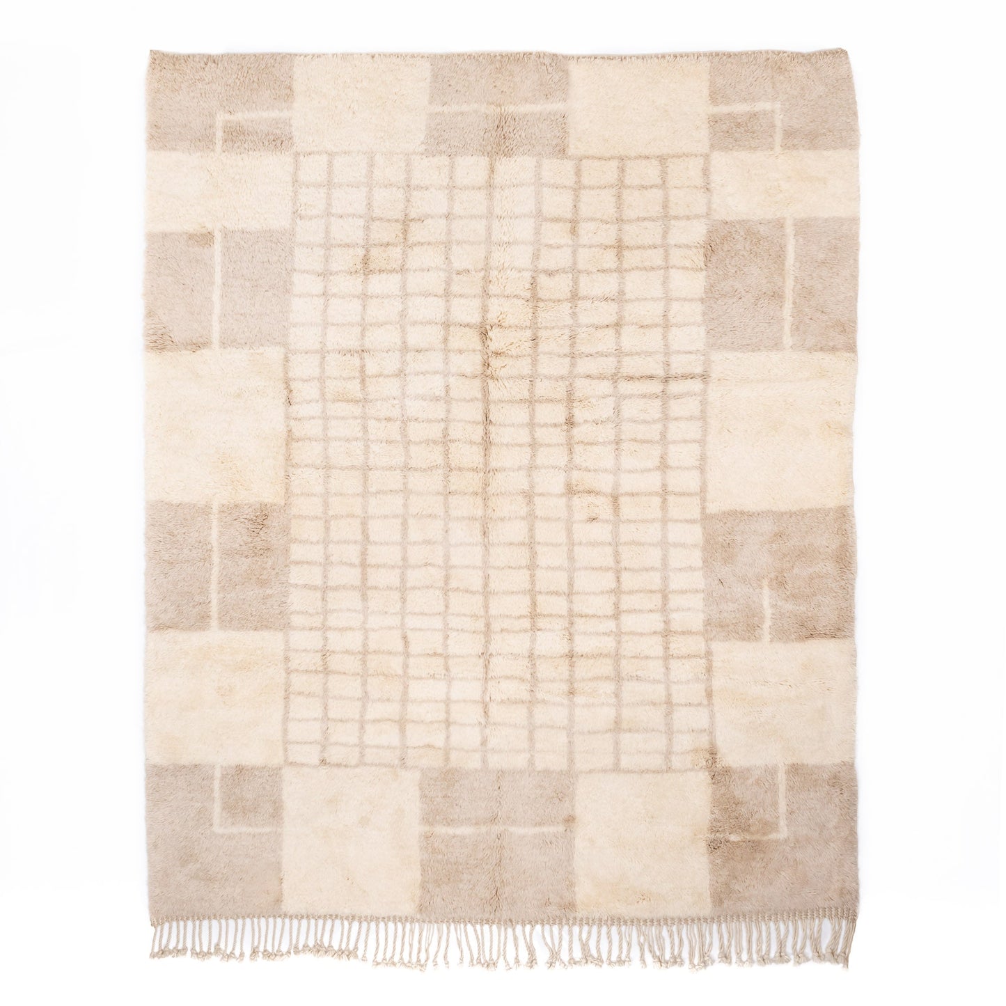Silver Lattice - Luxury Shag Moroccan Rug-0