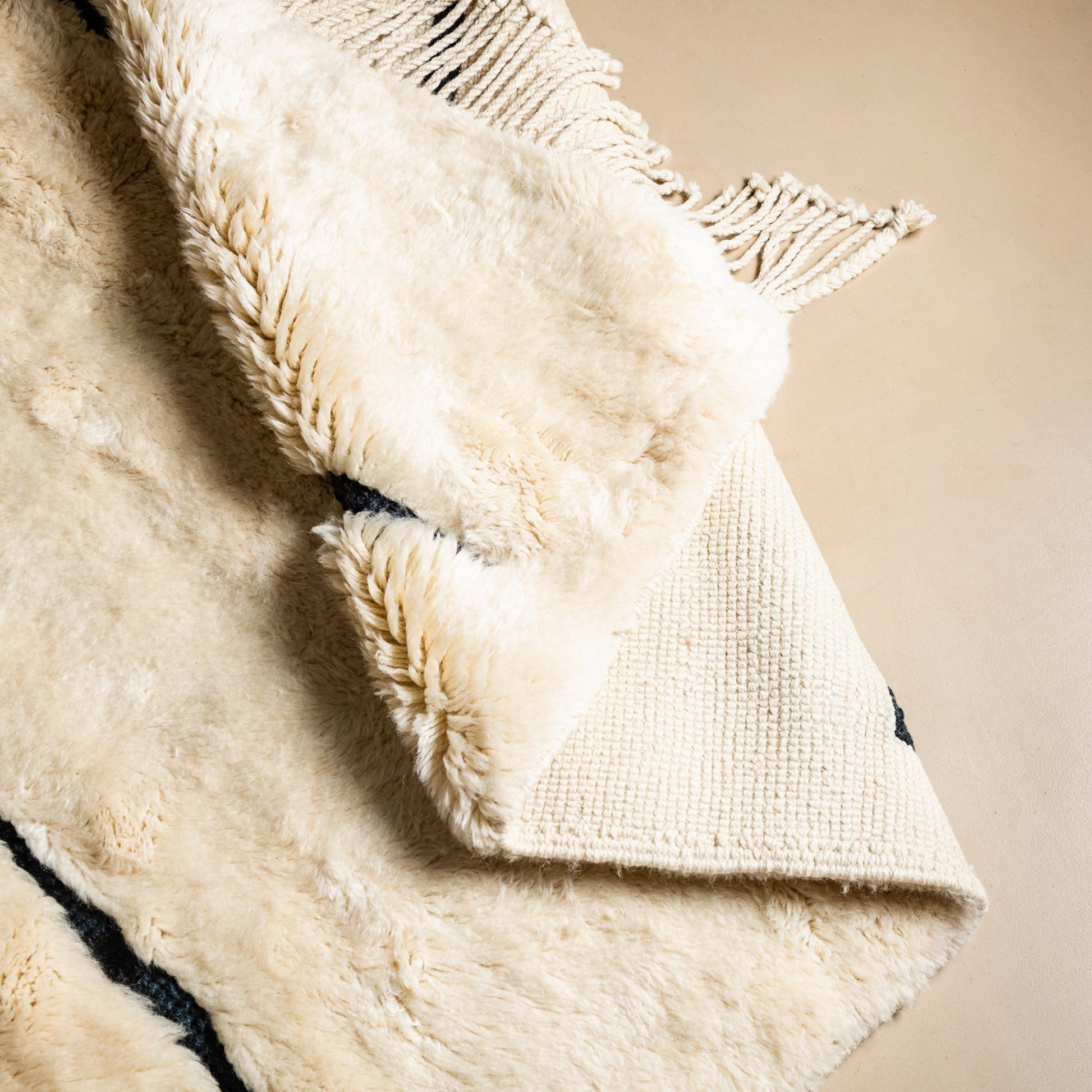 Symetrical Lines - Luxury Shag Moroccan Rug-3