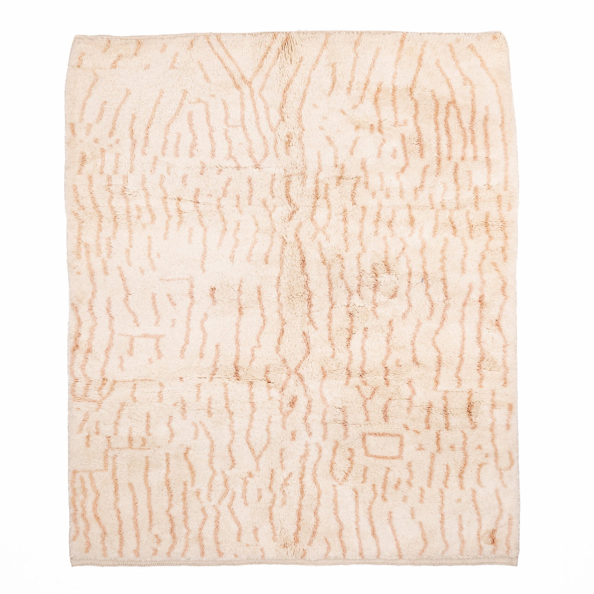Sandscribe Elegance - Luxury Shag Moroccan Rug-0