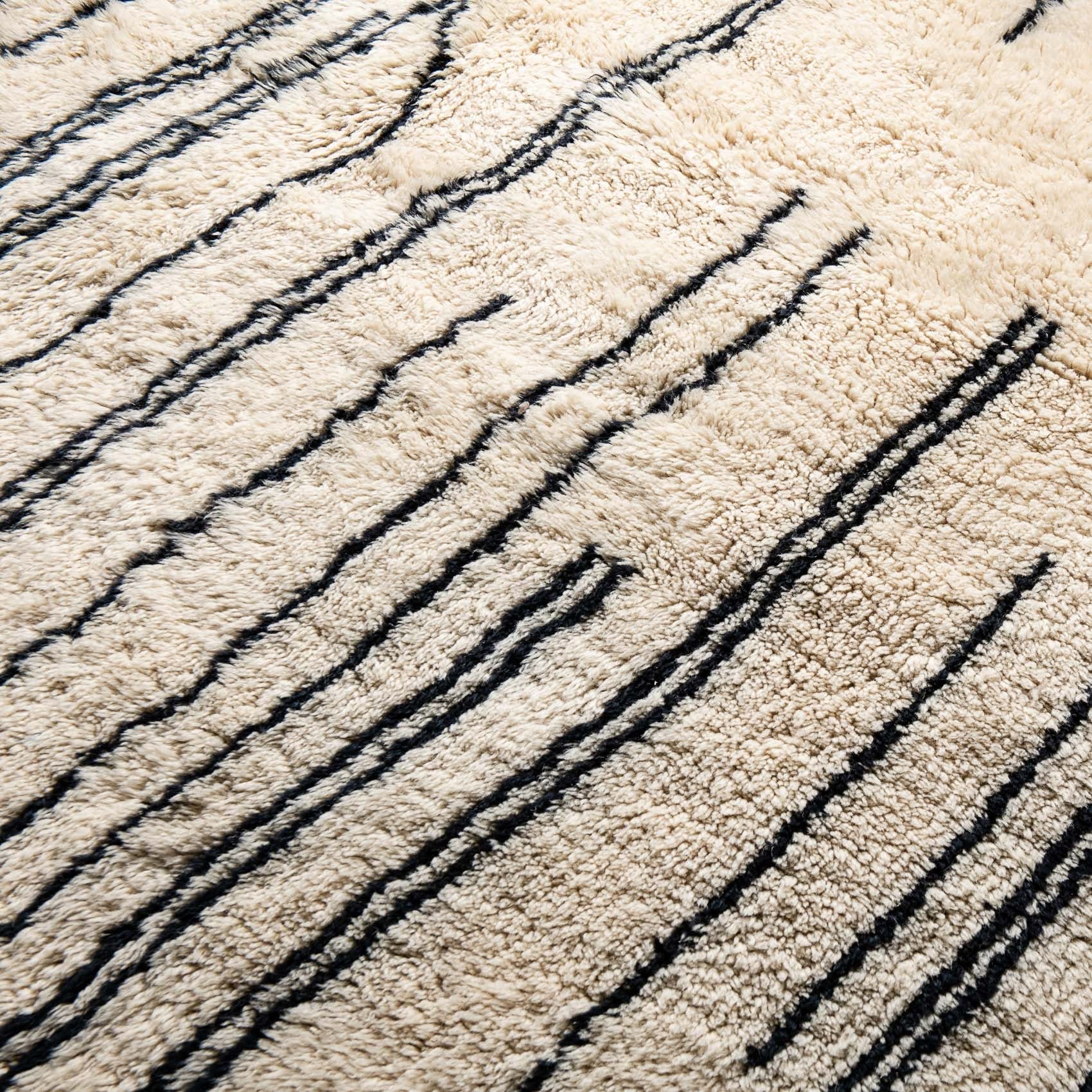 Metro Lines - Luxury Shag Moroccan Rug-2