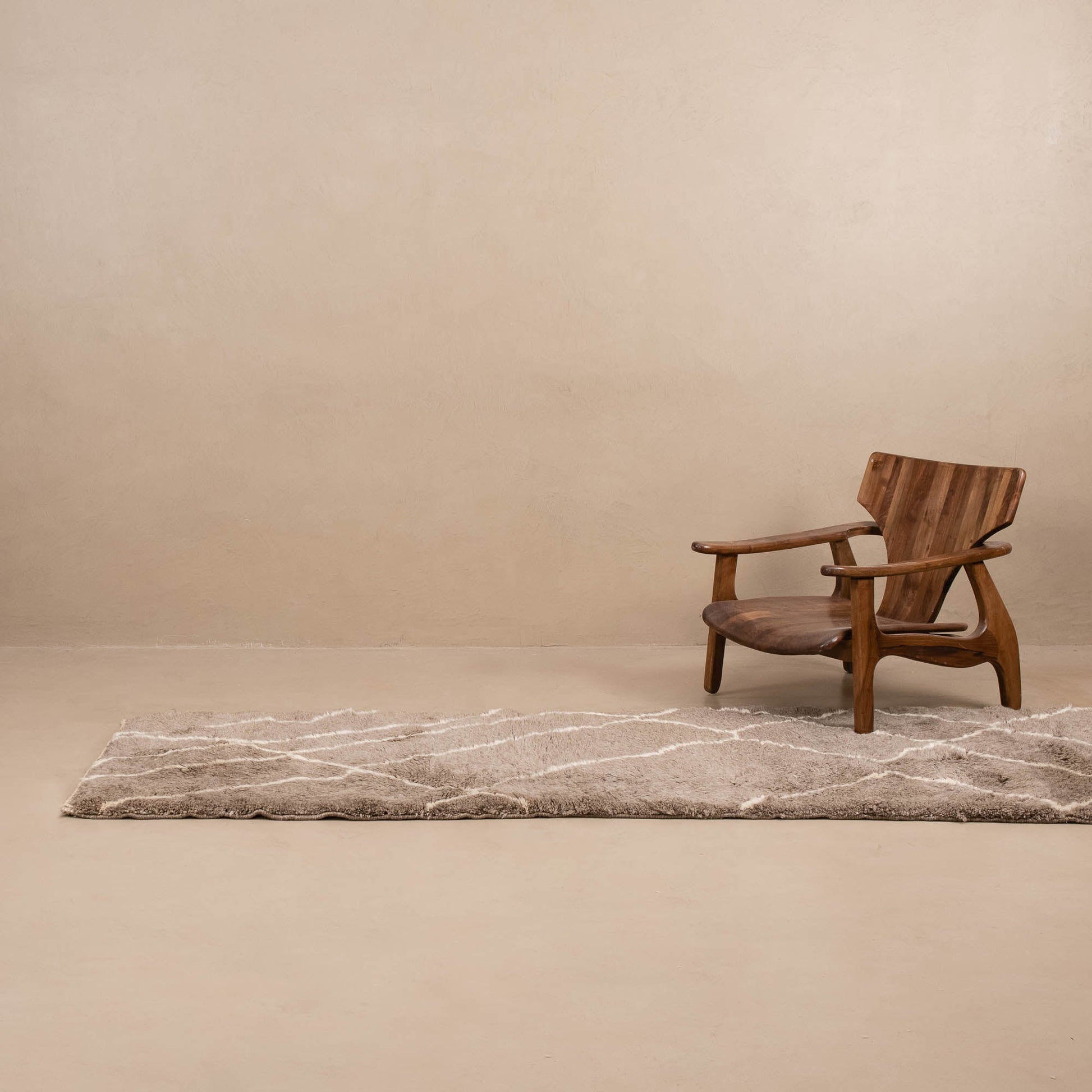 Earthy Pathways - Luxury Shag Moroccan Runner Rug-1