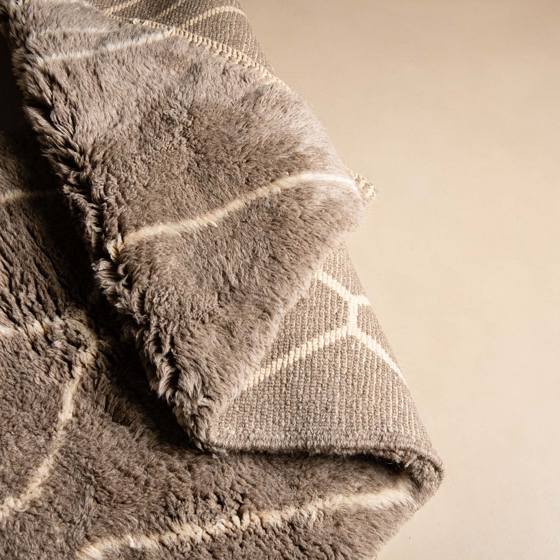 Earthy Pathways - Luxury Shag Moroccan Runner Rug-3