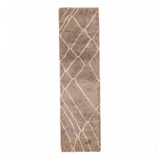 Earthy Pathways - Luxury Shag Moroccan Runner Rug-0