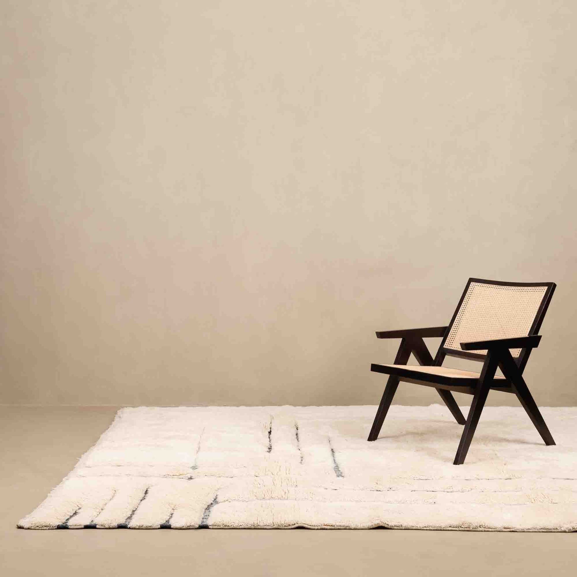 Whispered Lines - Luxury Shag Moroccan Rug-1