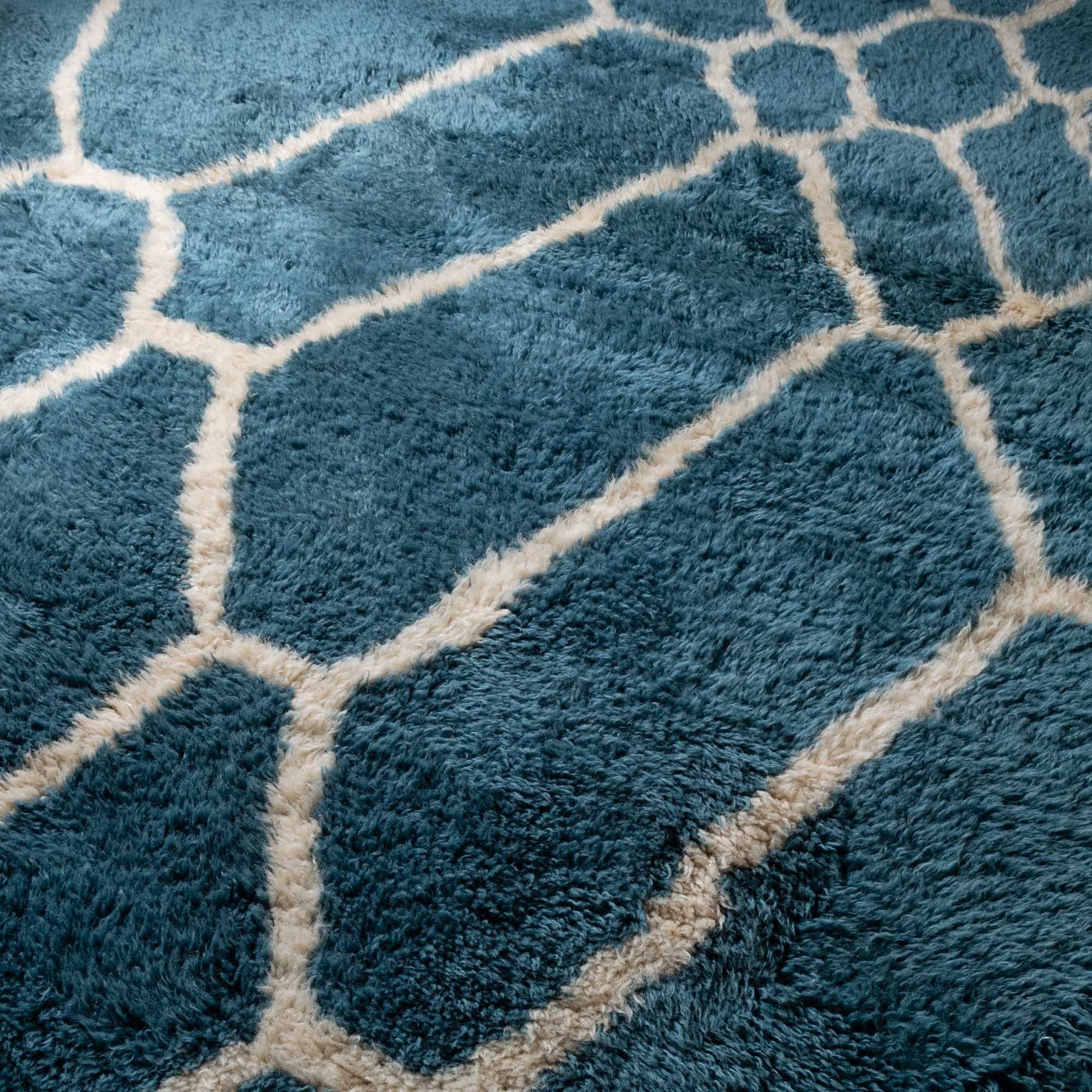 Ocean Mosaic - Luxury Shag Moroccan Rug-2