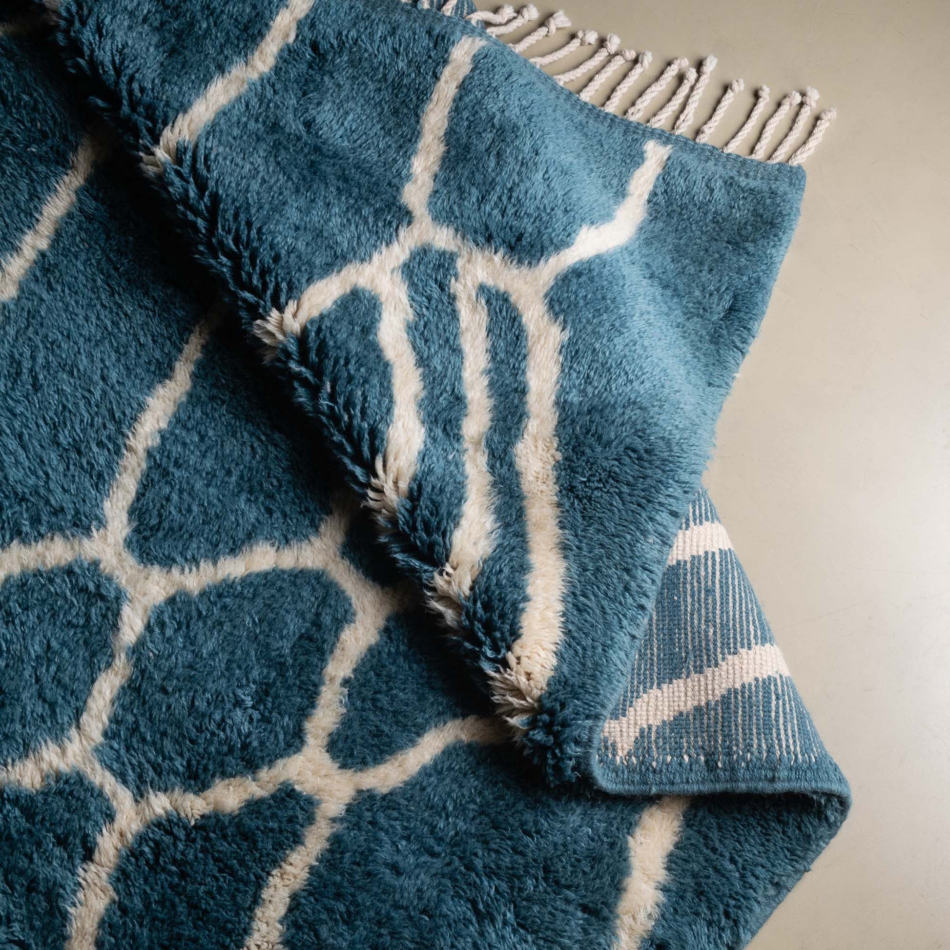 Ocean Mosaic - Luxury Shag Moroccan Rug-3