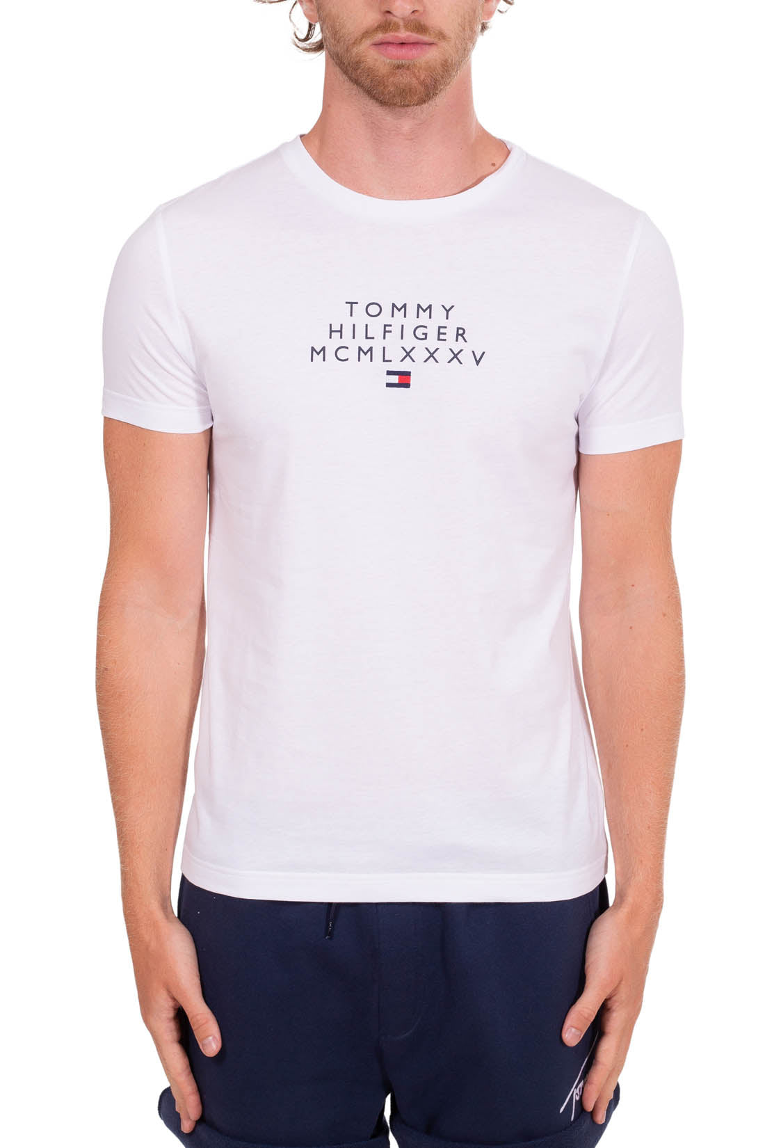 TOMMY HILFIGER - Men's basic logo T-shirt  - Size XXL